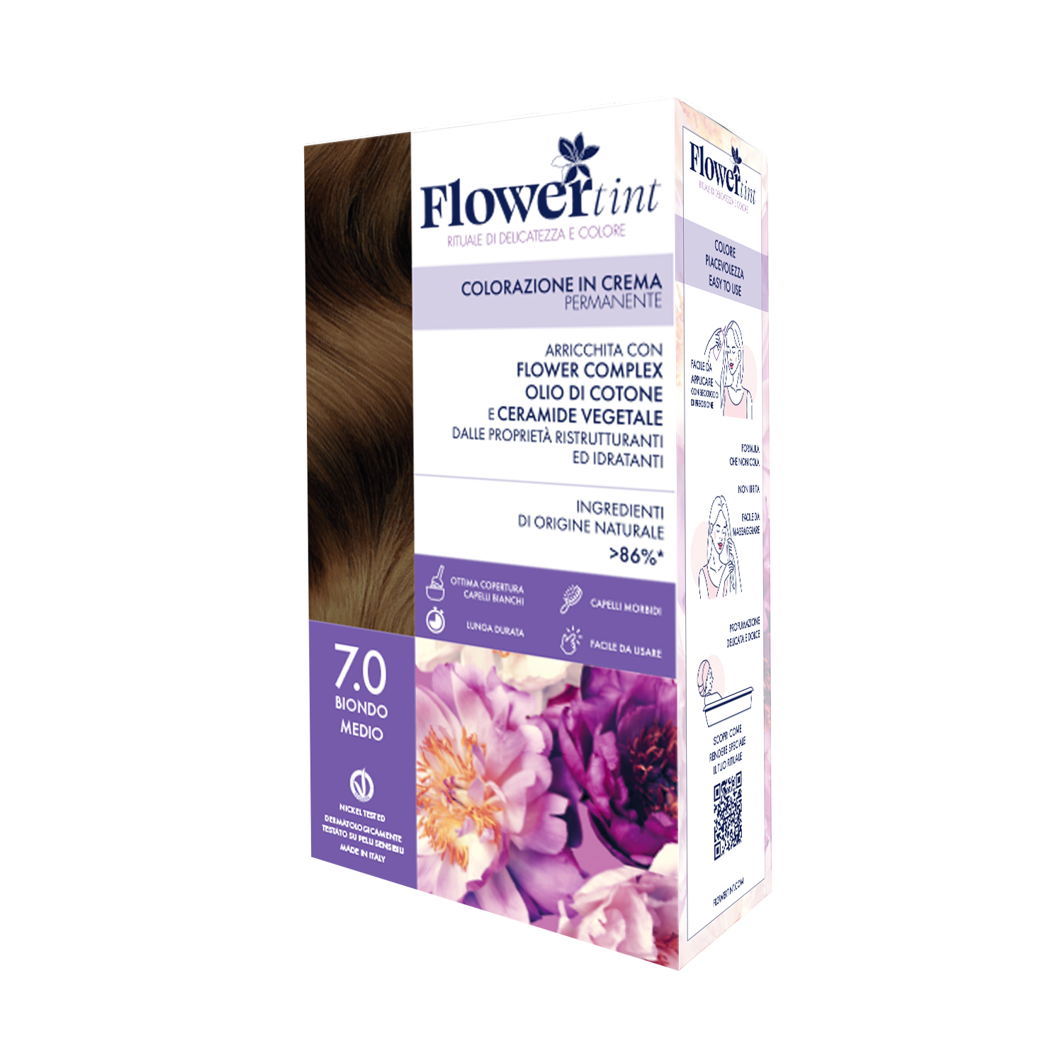 tinta-permanente-biondo-medio-7.0-flower-tint-purobio-cosmetics-parafarmacia-san-felice