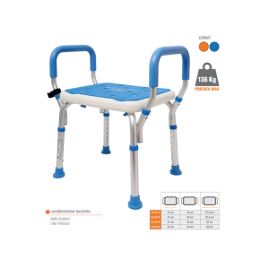 sedia da doccia con braccioli sanoste